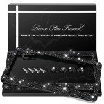 2 Pack Sparkly Rhinestone License Plate Frames