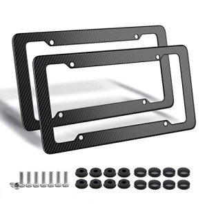 Carbon Fiber License Plate Frame - 2 Pack