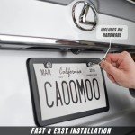 Black Matte Aluminum License Plate Frame Set