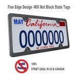 Premium Carbon Fiber License Plate Frame – 1 Pack