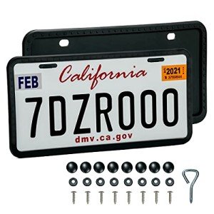 Silicone License Plate Frames - 2 Pack, Universal