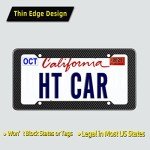 Carbon Fiber License Plate Frame - 2 Pack