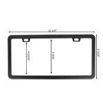 Black Matte Aluminum License Plate Frame Set