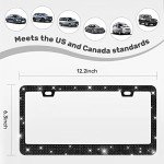 2 Pack Sparkly Rhinestone License Plate Frames
