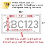 Custom Black Metal License Plate Frame with Screws