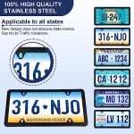 2 Pack Matte Black License Plate Frames