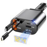 4-in-1 Retractable Fast Car Charger 66W
