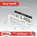 Black Universal License Plate Frame with Clear Cover