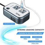 FOVAL 200W Car Power Inverter with 4 USB Ports