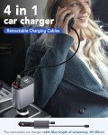 4-in-1 Retractable Fast Car Charger 66W