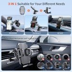 SUUSON 3-in-1 Car Phone Holder Mount