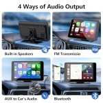 7" Portable Car Stereo with Apple CarPlay & Bluetooth