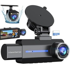 3 Channel 2.5K Dash Cam with Night Vision