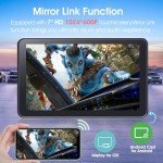 Wireless CarPlay Car Stereo with 7" Touchscreen