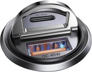 Compact 90W Dual Port USB C Car Charger