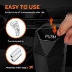 HOTOR Mini Car Trash Can with Lid - 2 Pack