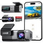 Navycrest 5G WiFi Dual Dash Cam with 64GB Card