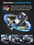 Navycrest 5G WiFi Dual Dash Cam with 64GB Card