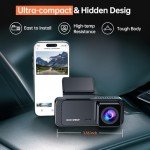 WiFi Dash Cam 1296P with Night Vision