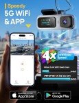 Anyski 3-Channel WiFi Dash Cam with 64GB Card