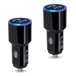 Dual Port Fast USB Car Charger - 2 Pack