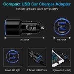 Dual Port Fast USB Car Charger - 2 Pack