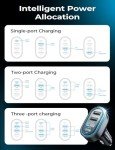 LISEN 60W Multi-Port Fast Car USB Charger