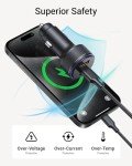 90W Fast USB-C Car Charger with 3 Ports
