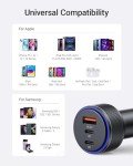 90W Fast USB-C Car Charger with 3 Ports