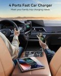 Rocoren 55W 4-Port Fast Car Charger Adapter