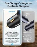 Rocoren 55W 4-Port Fast Car Charger Adapter