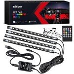 Nilight 48 LED Multicolor Music Car Strip Lights