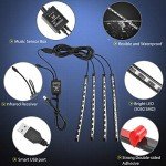 Nilight 48 LED Multicolor Music Car Strip Lights