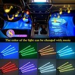Nilight 48 LED Multicolor Music Car Strip Lights