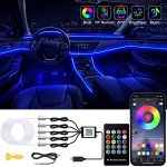 Jushope RGB LED Strip Lights for Cars