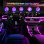 Jushope RGB LED Strip Lights for Cars