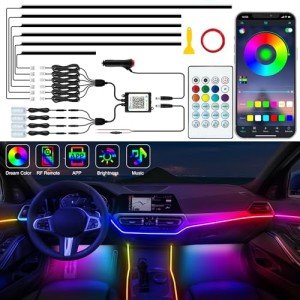 Dynamic LED Strip Lights for Car Interior
