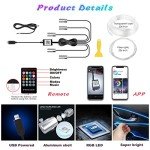 Jushope RGB LED Strip Lights for Cars