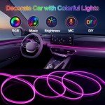 LED Car Strip Lights with USB Control & Music Sync