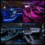 LED Car Strip Lights with USB Control & Music Sync