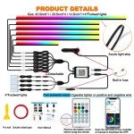 Dynamic LED Strip Lights for Car Interior