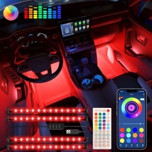 Keepsmile APP-Controlled RGB Interior Car Lights