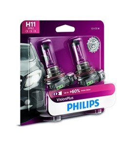 Philips H11 VisionPlus Upgrade Headlight Bulbs, 2 Pack