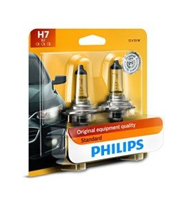 Philips H7 Standard Halogen Headlight Bulb, 2 Pack