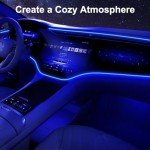 Blue EL Wire LED Strip Lights for Car Interior