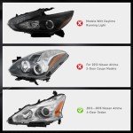 Nissan Altima 2013-2015 Headlight Assembly Pair