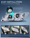 Nilight Headlight Assembly for 2007-2009 Toyota Camry