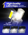 Super Bright H4 LED Bulbs, 6000K White, Pack of 2
