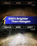 Super Bright H4 LED Bulbs, 6000K White, Pack of 2