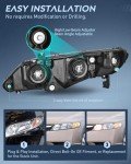 Nilight Headlight Assembly for 06-11 Honda Civic